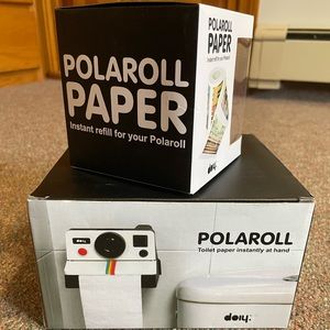 Polaroll Toilet Paper Holder and Novelty Toilet Paper